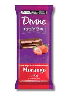 BR CHOC LEITE MORANGO 90G DIVINE