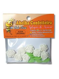 CONFEITOS ROSAS ART BCO C/FOLHAS ABELHA