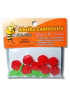 CONFEITOS ROSAS ART VRM C/FOLHAS ABELHA
