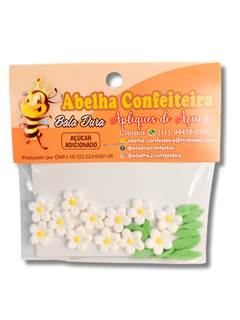 CONFEITOS FLOR HIBISCO BCA C/FOLHAS UN