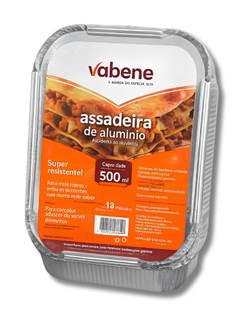 ASSADEIRA DESC RETANG 12UN 500ML VABENE