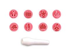 KIT CARIMBO FUNDO DO MAR ROSA BEBE 10UN BLUESTAR