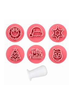 KIT CARIMBO NATAL ROSA BEBE BLUESTAR