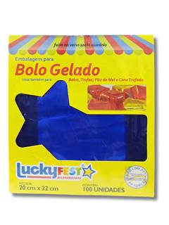EMB BOLO GELADO 20X22 AZ ESC 100UN LUCKY