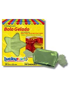 EMB BOLO GLD 20X22 VRD PISTC 100UN LUCKY