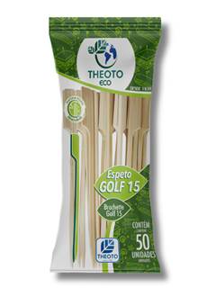 ESPETO BAMBU GOLF 9CM 50UN THEOTO