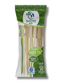 ESPETO BAMBU GOLF 15CM 50UN THEOTO