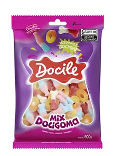 BALA GOMA AZEDINHA/DOCINHA 600G DOCILE