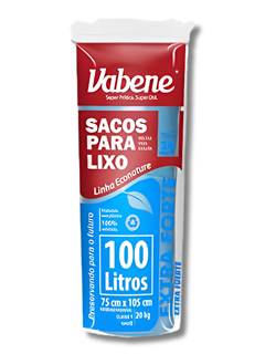 SACO P/DESCARTE AZUL 100L 10UN VABENE