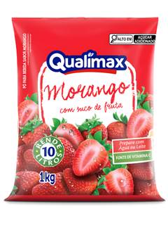 PO P/BEBIDA MORANGO 1KG QUALIMAX