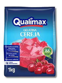 GELATINA PO CEREJA 1KG QUALIMAX
