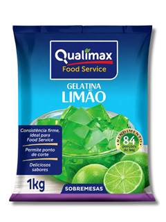 GELATINA PO LIMAO 1KG QUALIMAX