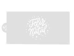 STENCIL FELIZ NATAL UN BLUE STAR
