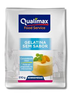GELATINA PO S/SABOR 510G QUALIMAX