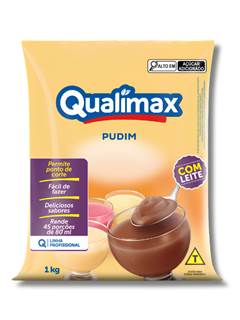 PUDIM LEITE SAB CHOC 1KG QUALIMAX