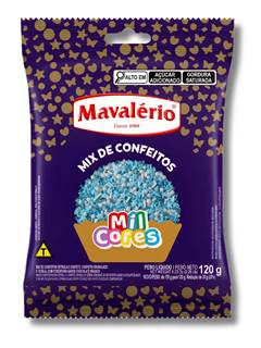 MIX CONFEITOS AZUL 120G MAVALERIO