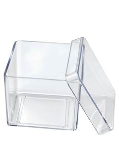 CAIXINHA 6X6 CRISTAL 10UN LC PLASTIC