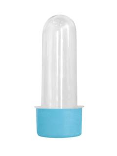 TUBETE C/TP AZL BB 08CM 10UN LC PLASTIC