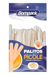 PALITO PICOLE PONTA RED 100UN BOMPACK