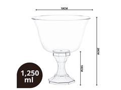 TACA ACRILICA LINHA DIAMANTE 1250ML CRIS
