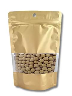 SACO HERM C/VISOR OURO 10X15X3CM 10UN