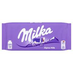 CHOC ALPINE MILK 100G MILKA