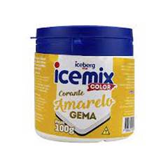 CORANTE ARTIFICIAL AMARELO GEMA ICEMIX 100G ICEBERG