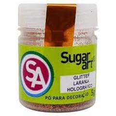 GLITTER PARA DECORAÇÃO LARANJA HOLOGRÁFICO 5G SUGAR ART