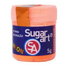 PÓ PARA DECORAÇÃO LARANJA NEON 5G SUGAR ART