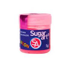 PO PARA DECORAC?O ROSA NEON 5G SUGAR ART