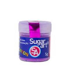 PO PARA DECORAC?O ROXO NEON 5G SUGAR ART