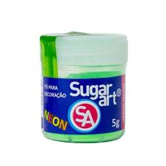 PÓ PARA DECORAÇÃO VERDE NEON 5G SUGAR ART