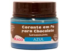 CORANTE EM PO PARA CHOCOLATE AZUL 5G MAGO