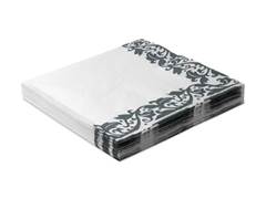 GUARDANAPO ESTAMPADO 32X32 PRATA SILVER