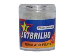PO P/DECORACAO PEROLADO PRATA 4G ART BRI