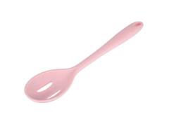 COLHER SILICONE PERFURADA 27CM ROSA WECK