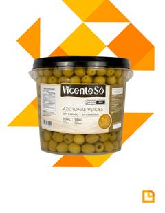 AZEITONA VERDE SEM CAROÇO BD 1,8KG VICENTE SO