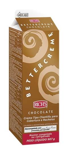 CHANTILLY BETTERCREME CHOCOLATE 907G RICHS