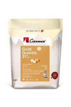 CHOCOLATE GOTAS BRANCO 31% GOLD QUINTIN 1,5KG CARMA