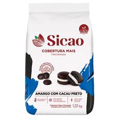 COBERTURA GOTAS AMARGO CACAU PRETO 1,01KG SICAO