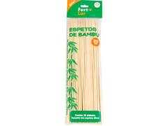 ESPETO BAMBU 25CM 50UN FORT LAR