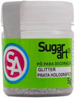 GLITTER PARA DECORAÇÃO PRATA 20G SUGAR ART