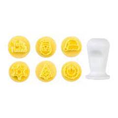 KIT CARIMBO NATALINO ILUMINADO AMARELO 2CM 7UN BLUESTAR