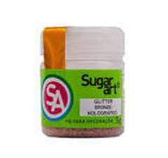 GLITTER PARA DECORAÇÃO BRONZE HOLOGRÁFICO 5G SUGAR ART