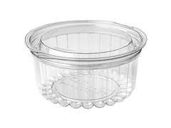 POTE REDONDO PLASTICO A750/200UN 350ML CRISTAL PET