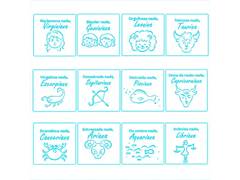 KIT MINI STENCIL SIGNOS 12UN BLUESTAR