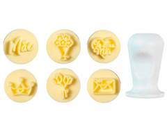 KIT CARIMBO AMOR DE M?E AMARELO 6UN BLUESTAR