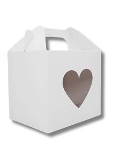 CX PRESENTE P/CANECA CORACAO BCA 10UN