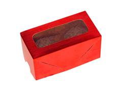 CX LAMINADA C/VISOR 2 DOCES VERMELHA 10UN
