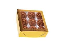 CAIXA LAMINADA C/VISOR 9 DOCES OURO 10UN